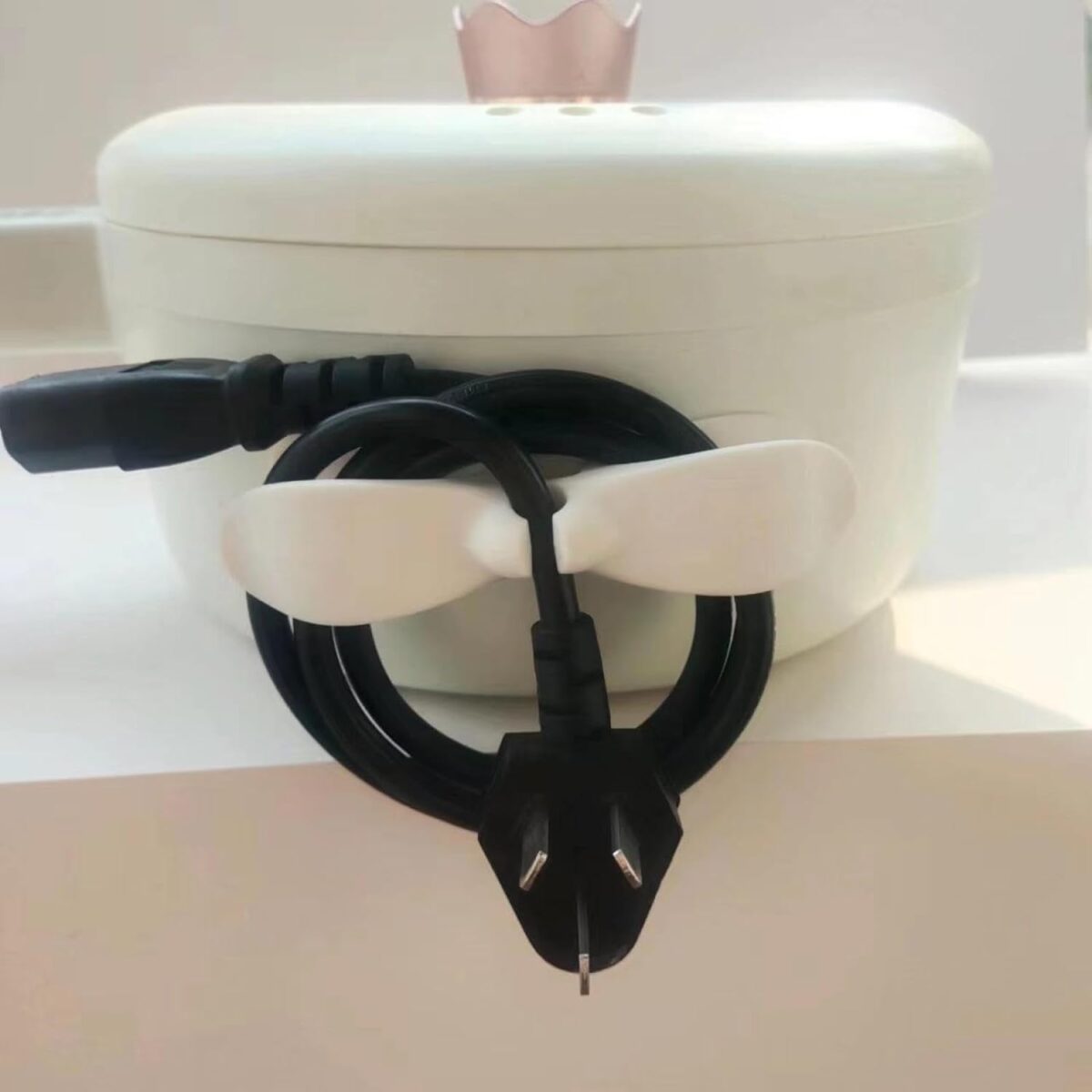 Power Plug Holder Organizer for Appliances Tidy Cord Winder Cable Organizer Self Adhesive Wire Wrap Holder for Coffee Maker Pressure Etc (1 Pc / 8x3 Cm / Small) - Image 7