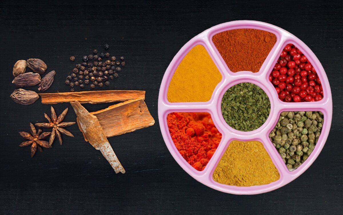 Mini Spice Box / Masala Dabba with 7 Compartments - Image 3
