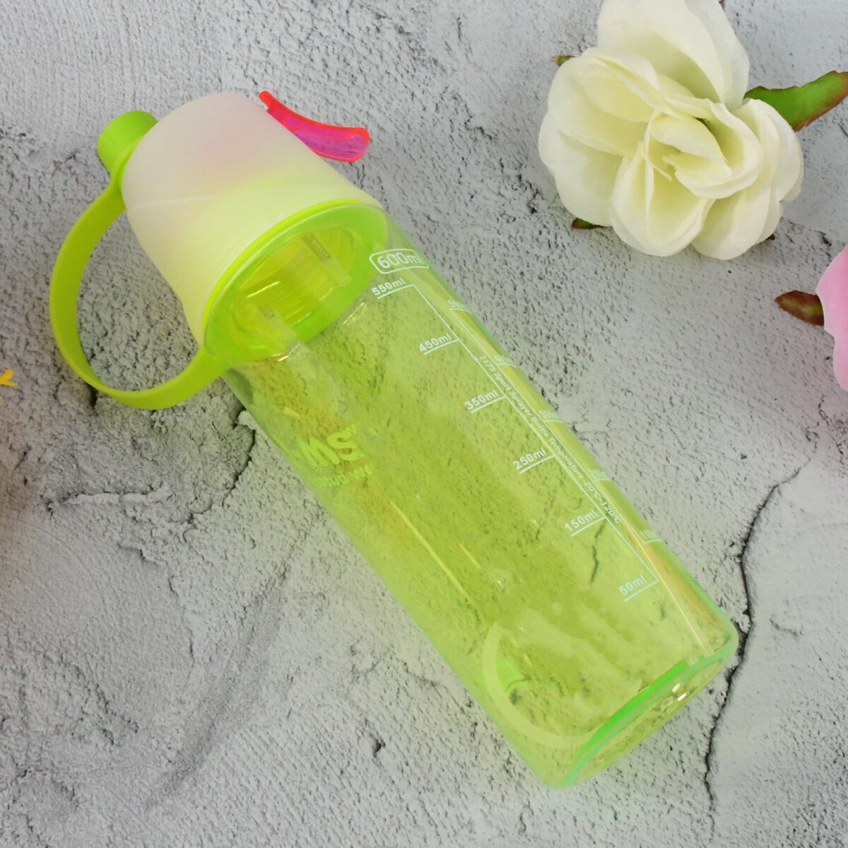 Plastic 2 In 1 Mist Spray Water Bottle (Multicolour / 600 ML / 1 Pc) - Image 7