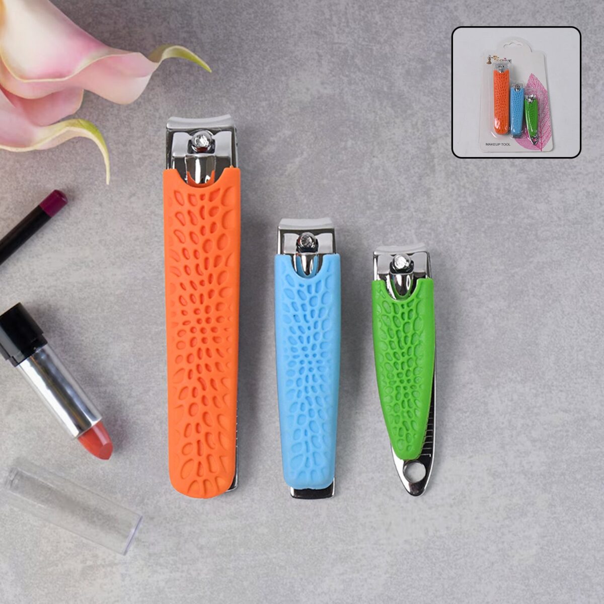 3 in 1 Nail Clipper Set, Compact Nail Cutter Big Size and Small Sizes - Image 1