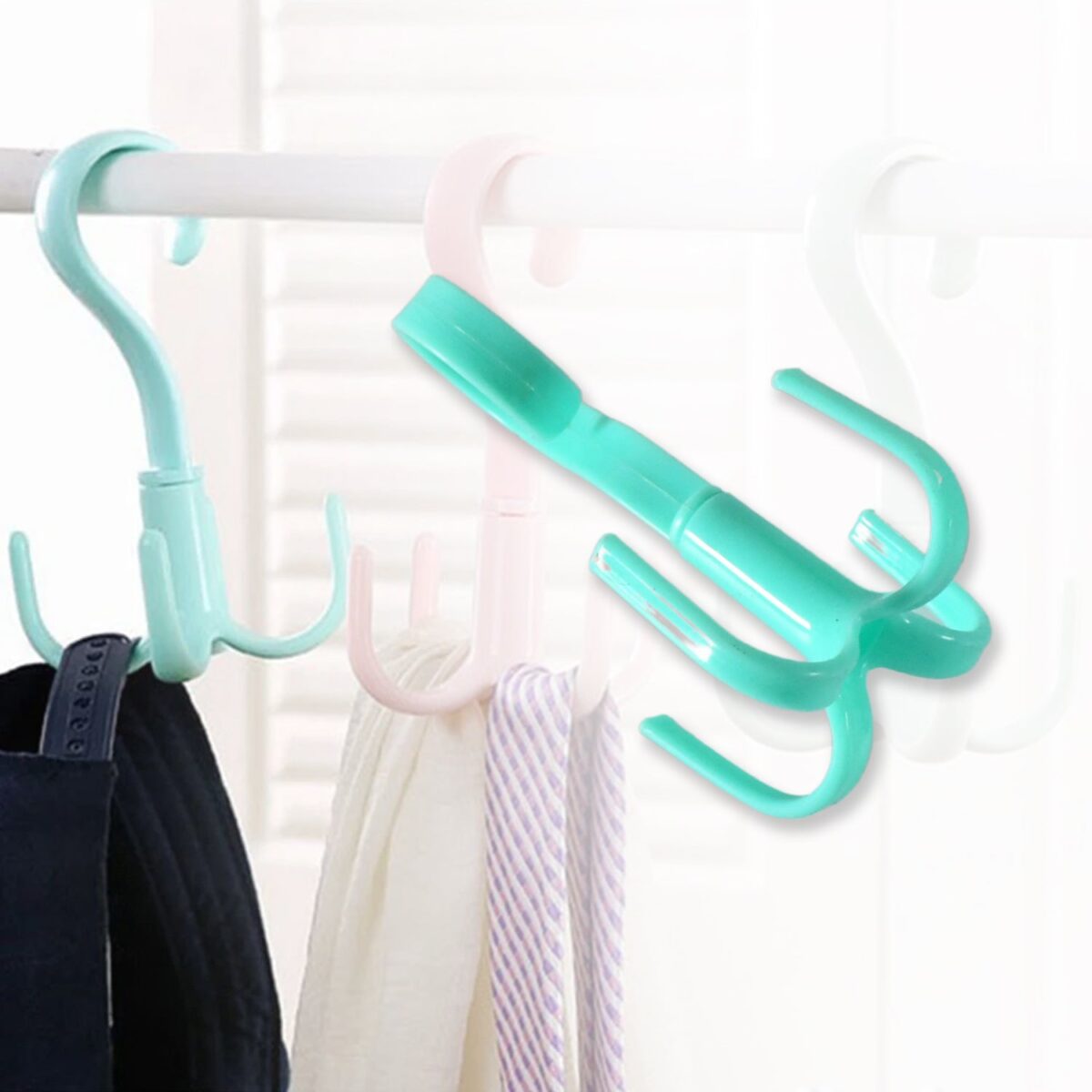 4-Claw Multi-Function 360 Degree Rotatable Purse Rack Handbag Hanger Hook - Image 7