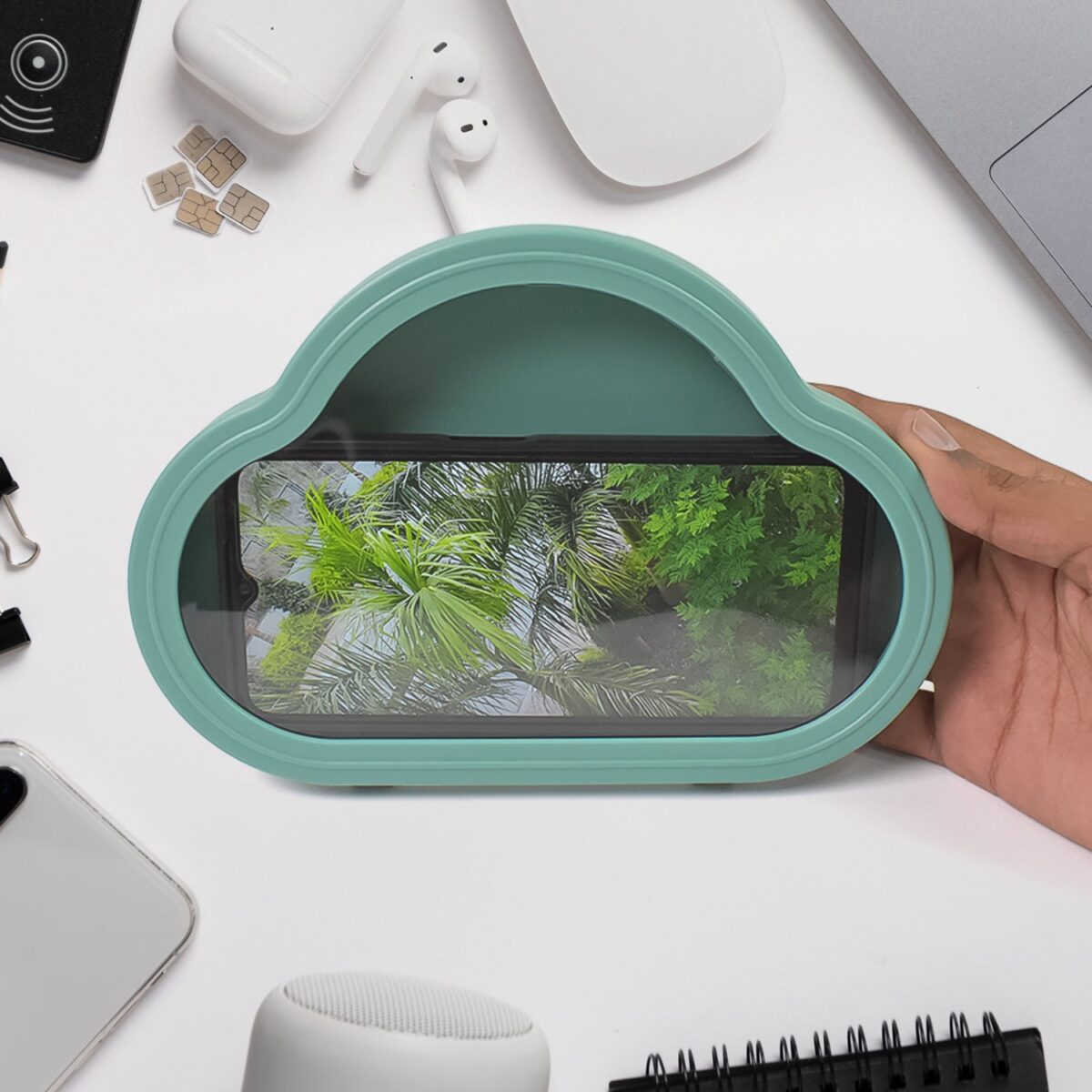 Smartphone / Mobile Stand, Waterproof Case, Smartphone Stand Case (1 Pc / Green colour) - Image 1