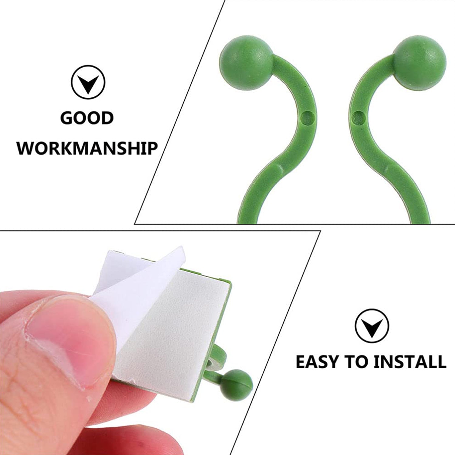 04_8f2702bb-f485-4861-bbe2-97a437aa564a.jpg Plant Climbing Wall Fixture Clip Self-Adhesive Hook (200 Pcs Set) - Image 6