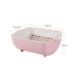 Multifunctional BPA Free Double Layered Plastic Rotatable Strainer Basket  (Multicolor) - Image 6