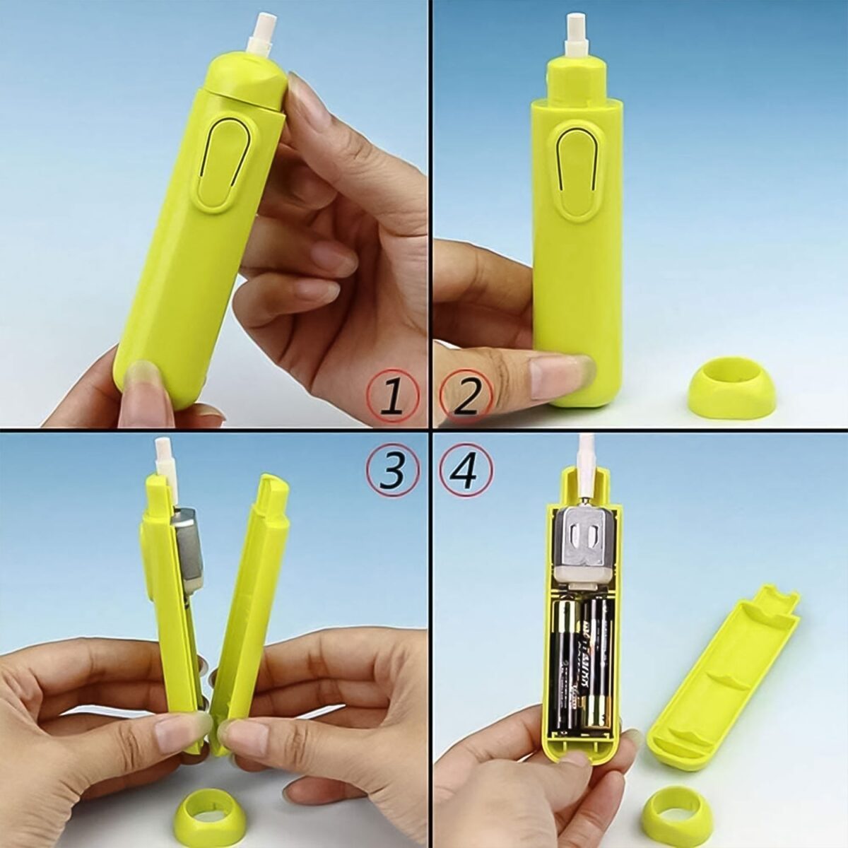 Electric Eraser Kit Automatic Pencil Eraser Battery Operated with 12 Eraser Refills - Image 3