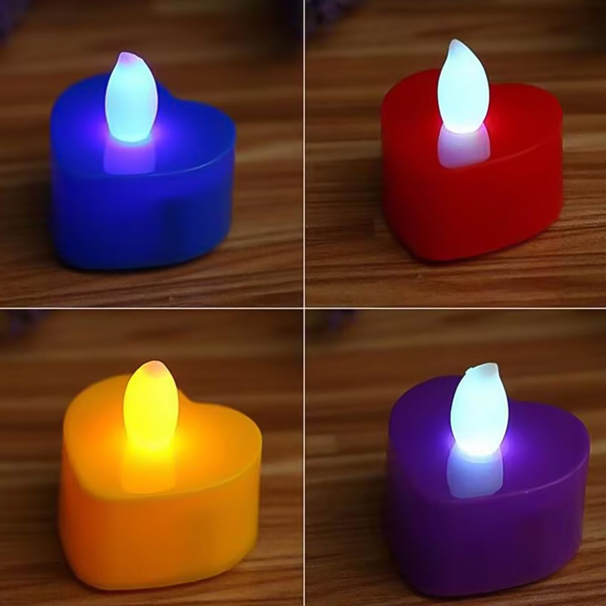 LED Tealights, Smokeless Plastic Decorative Candles (Pack Of 6 / Multicolor) - Image 4