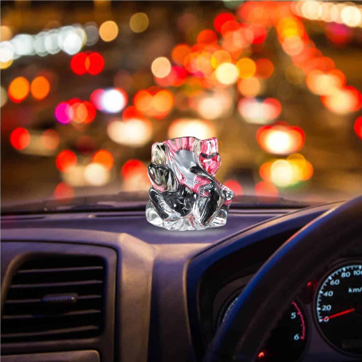 Crystal Glass Ganesha Idol for Home, Office and Car Dashboard - Image 6