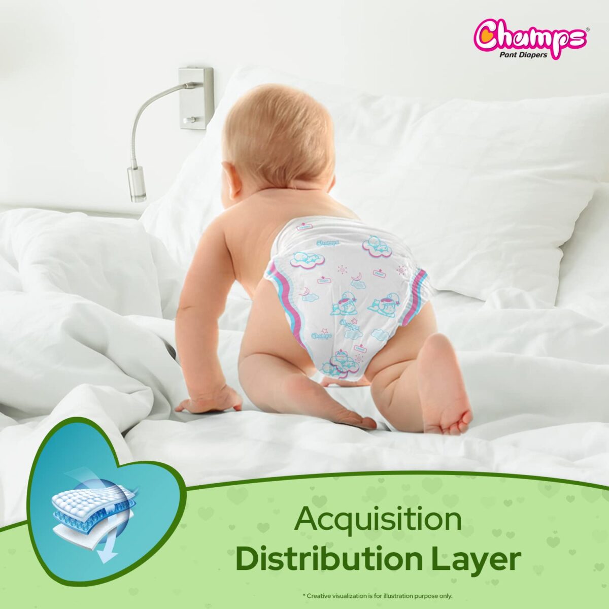 Champs Soft and Dry Baby Diaper Pants  78 Pcs (Small Size  S78) - Image 6