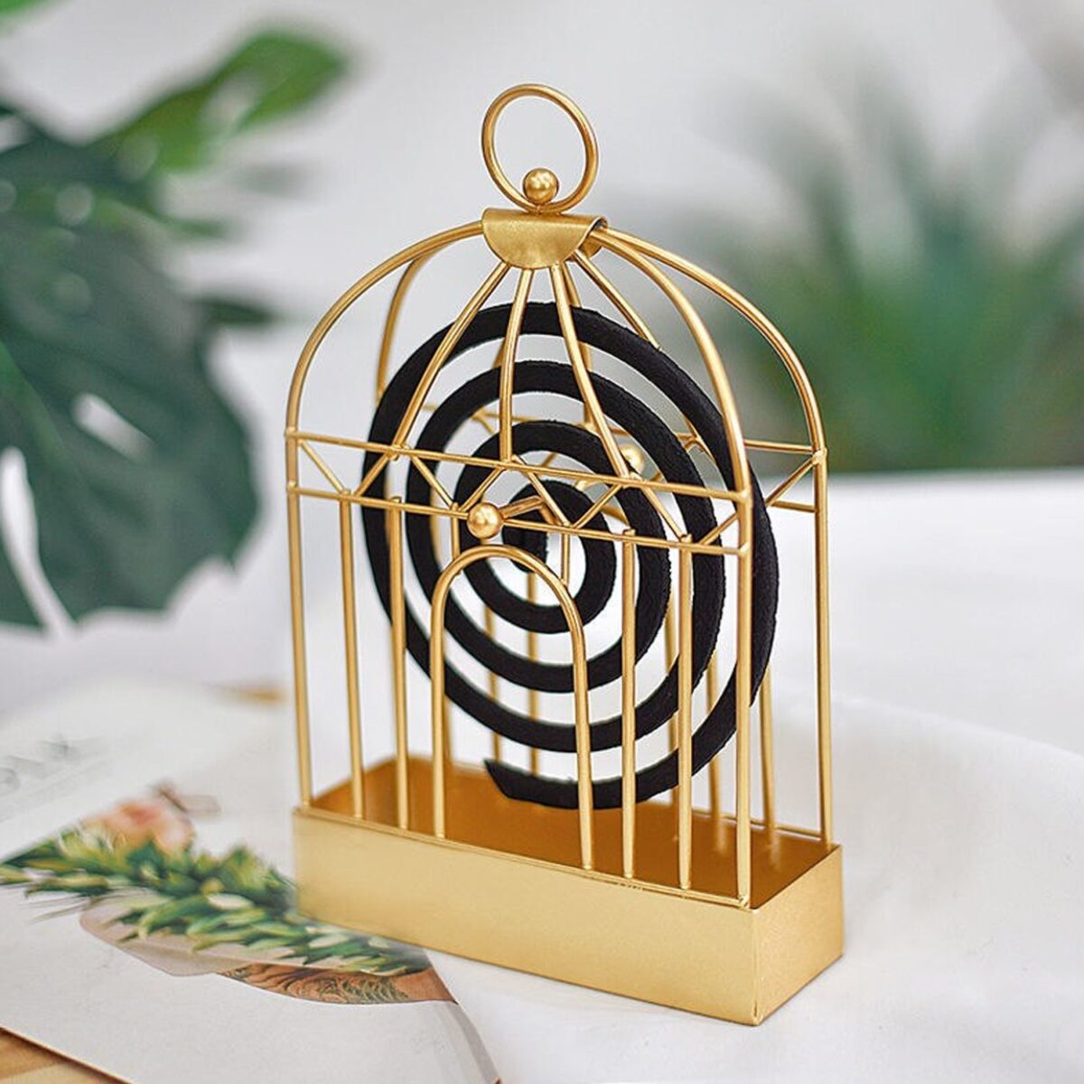 Mosquito Coil Holder, Vintage Style Durable Household Mosquito coil Stand for Office Home - Image 3