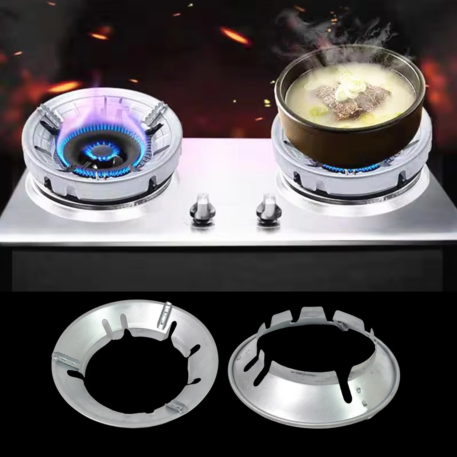 04_a661c7eb-27cd-4d32-843a-c38e349b8269.jpg Gas Stove Burner Cover / Stand (221 Gm / 1 Pc) - Image 6