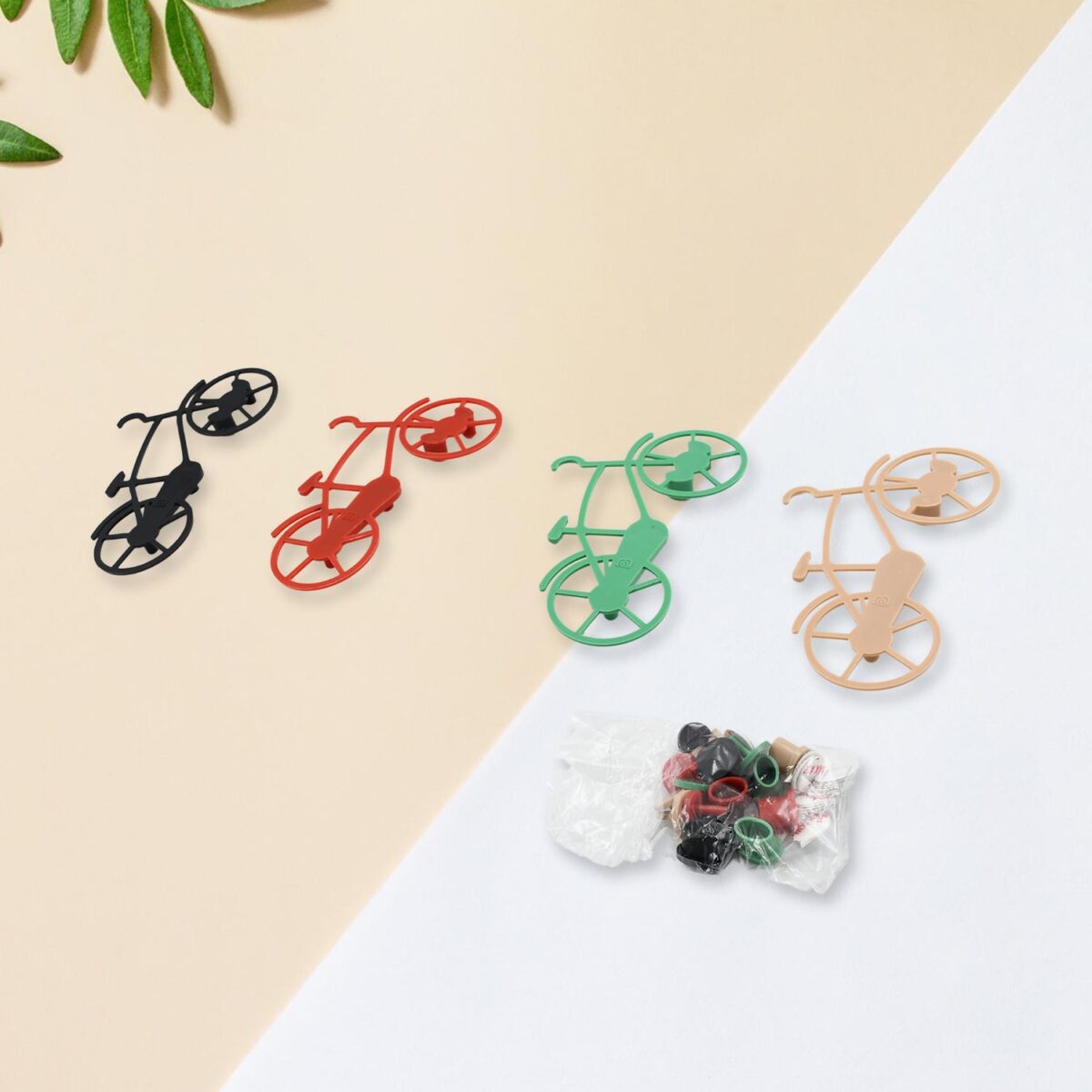 Bicycle Shape Key Chain Holder and wall mount bike hook Key Holders Plastic Key Holder For Home, Office (pack of 4) - Image 1