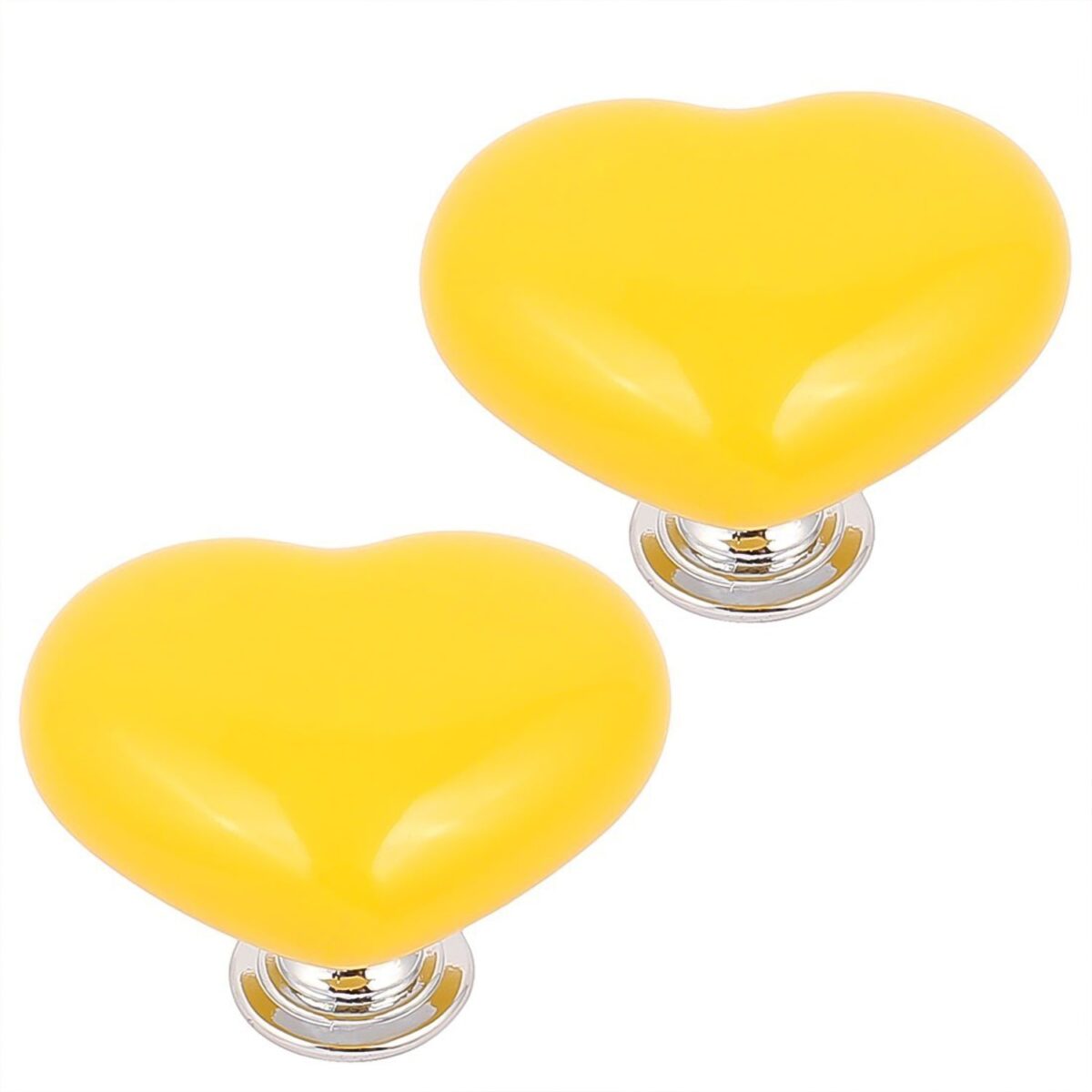 Multipurpose Cabinet Door Handle Drawer, Heart-shaped Knob Pulls Toilet Press Button (1 Pc) - Image 3