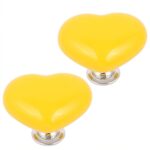 Multipurpose Cabinet Door Handle Drawer, Heart-shaped Knob Pulls Toilet Press Button (1 Pc) - Image 3