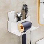 3 Compartment Wall Mount Hair Blower, Hair Dryers Holder (1 Pc) - Image 3