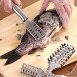 Stainless Steel Fish Scale Remover Scraper – Sawtooth Kitchen Tool - Image 5