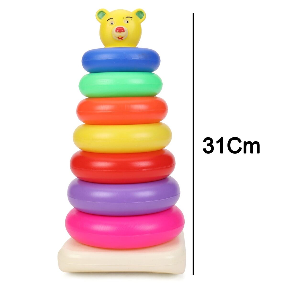 Plastic Baby Kids Teddy Stacking Ring Jumbo Stack Up Educational Toy 7pc - Image 8