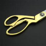 Stainless Steel Tailoring Scissor Sharp Cloth Cutting for Professionals (9.5inch) (Golden) - Image 5