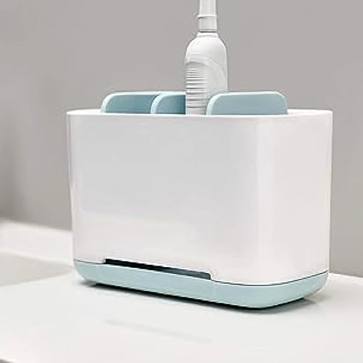 6 Compartment Multi Purpose Organizer Toothbrush Holder Stand Plastic Caddy (1 Pc) - Image 6