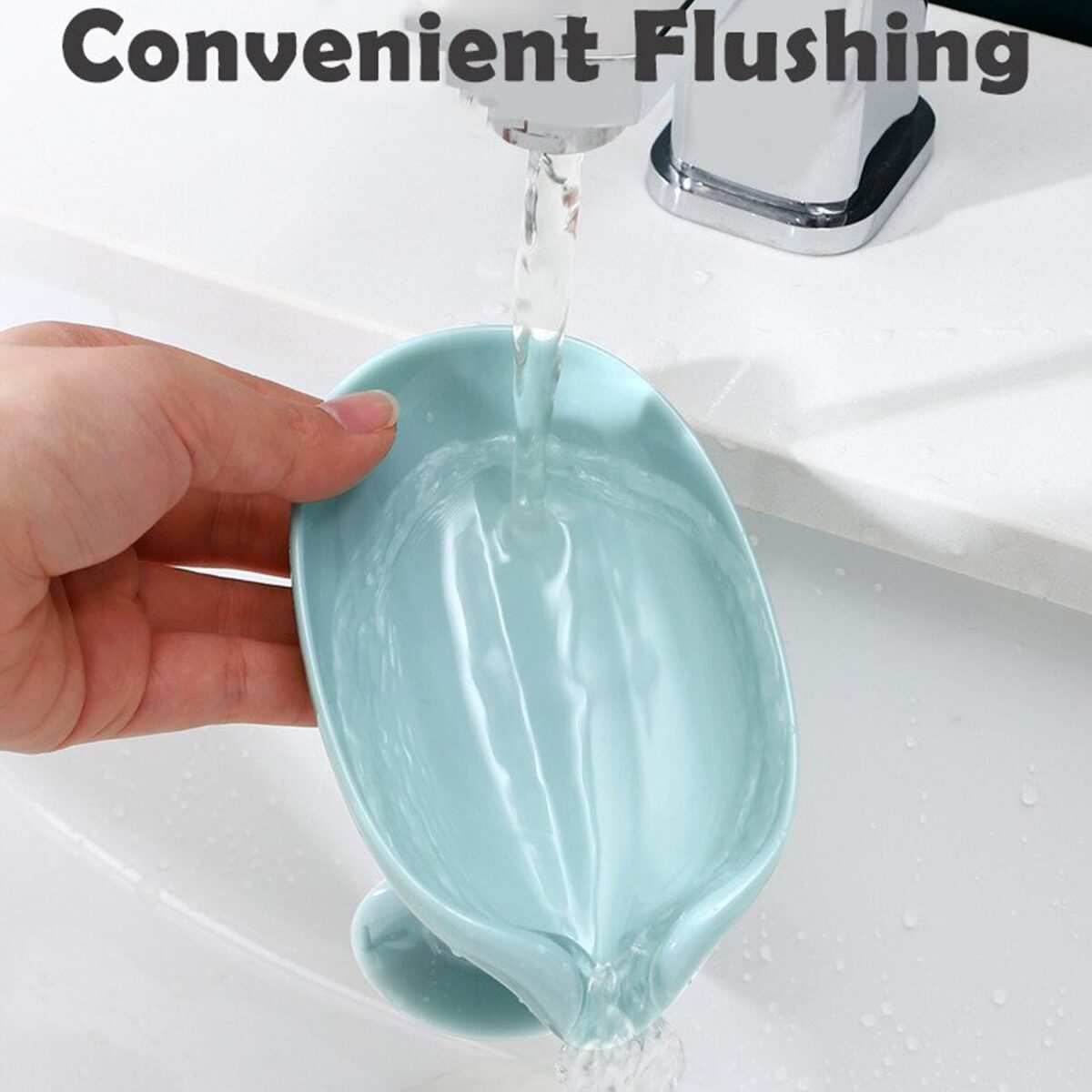 Self Draining Soap Holder for Bathroom Leaf Shape Soap Tray - Image 10
