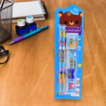 Cartoon Wooden Pencil Set for Kids Boys Return Gifts Birthday Party Space Stationary Set Pencil Eraser Sharpener Combo Kit for Kids Boys (Mix Color / 1 Set) - Image 4