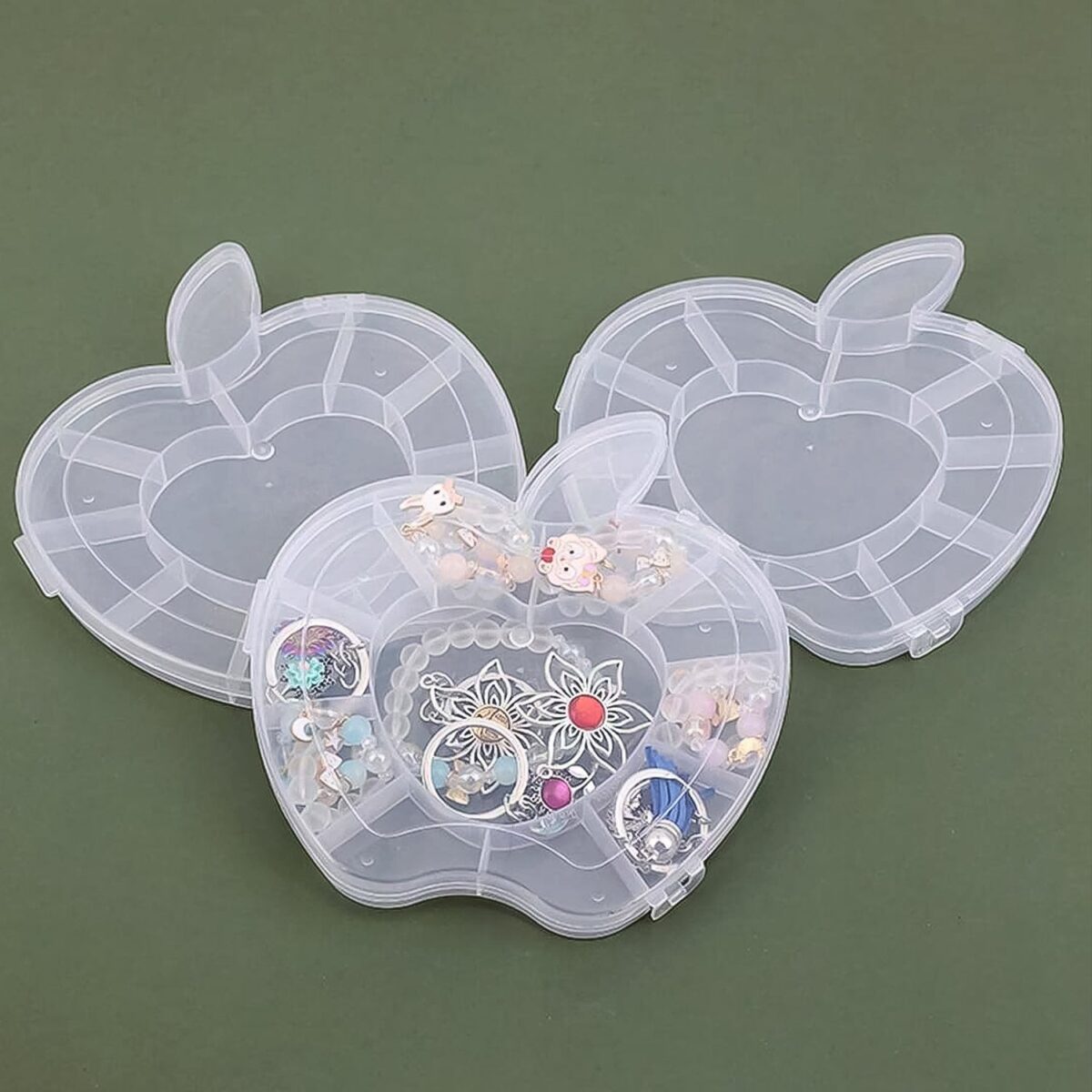 Plastic Apple Shape Jewellery Storage Box (1 Pc) - Image 7