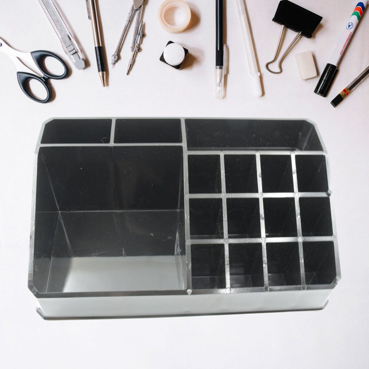 Cosmetic Organiser 16 Compartment Cosmetic Makeup Storage Organiser Box - Image 5