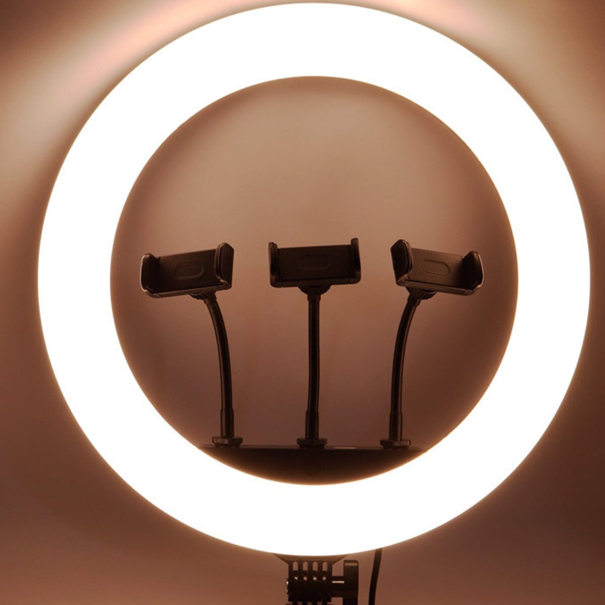 18 Inch LED Ring Light with 3 Colour Modes & 3 Mobile Holders, Remote Control (1 Set) - Image 3