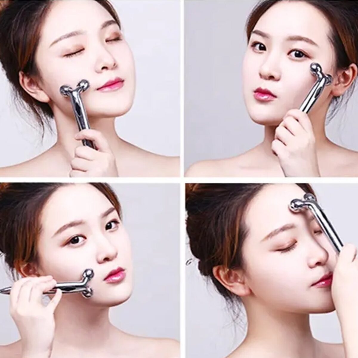 360 Degree Facial Roller, designed for face lifting and skin tightening, improves blood circulation and reduces puffiness. - Image 2