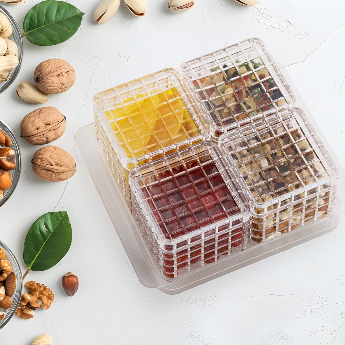 Ganesh Multipurpose Gift Set, Dry fruit (4 Pcs Set / With Tray) - Image 4