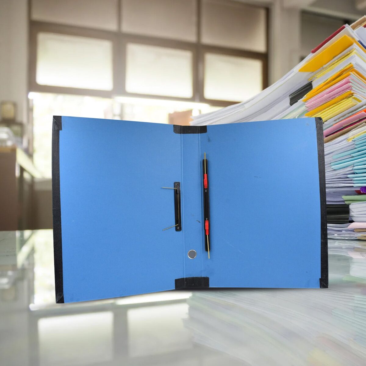 Standard file plastic clip, File Folder Paper Holder Documents File (35Ãƒâ€”26 Cm / 1 Pc / MOQ :- 4 Pc) - Image 4