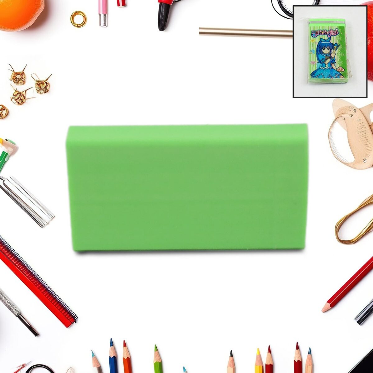 Fancy & Stylish Eraser (1 Pc / Mix Design) - Image 1