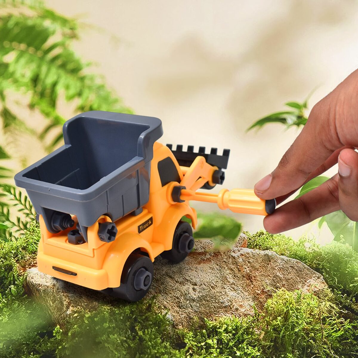 Engineering Vehicles Nut Assembly Toy Ã¢â‚¬â€œ DIY Vehicle Model Set for Kids, Simulation Car Construction Toy (2 Pc Set) - Image 6