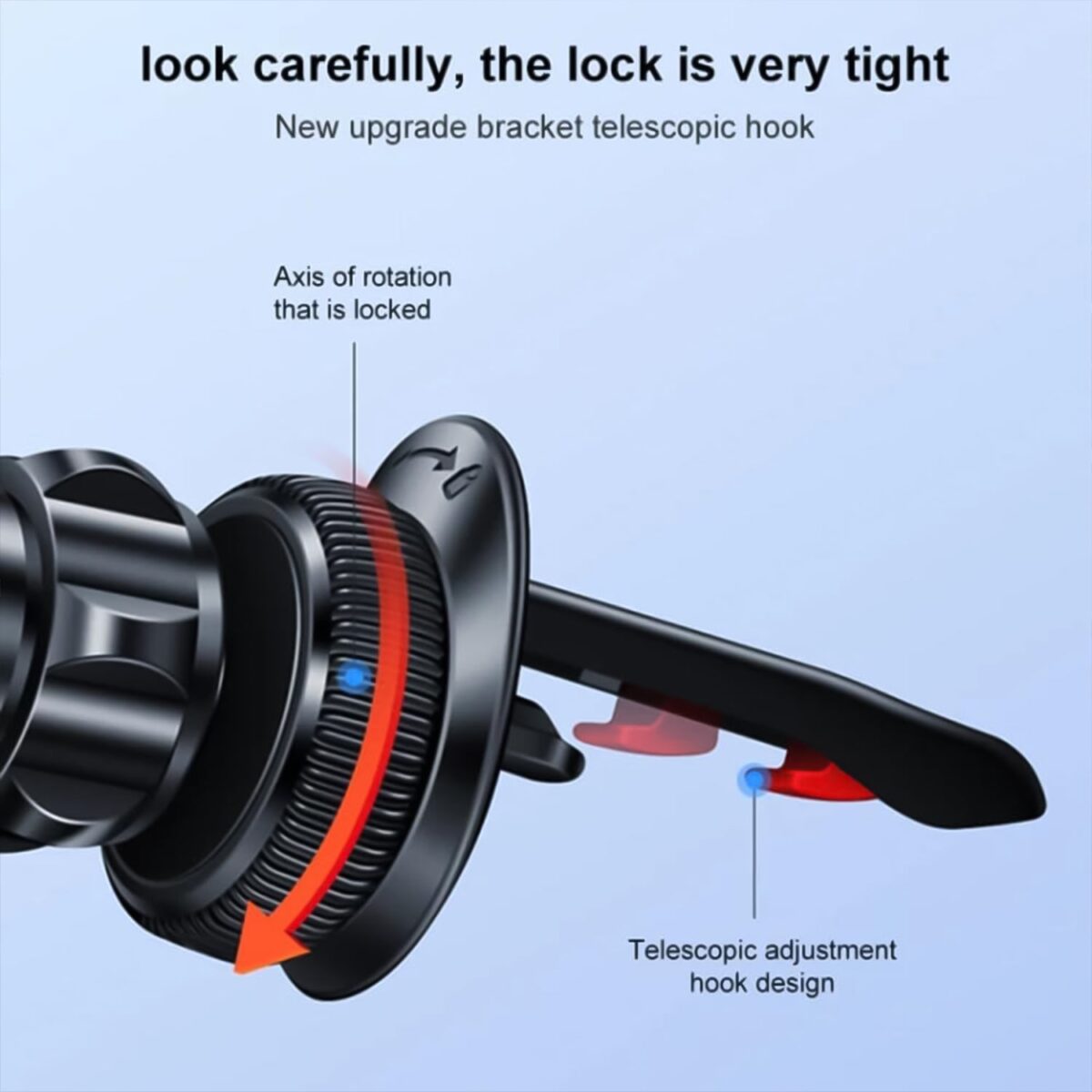 360Ã‚Â° Rotatable & Foldable Air Vent Magnetic Phone Holder (1 Pc) - Image 7