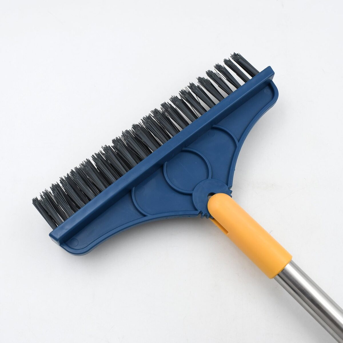 2 in 1 Cleaning Brush & Wiper , Long Handle Floor Brush, Rotatable Cleaning Brush for Bathroom, Kitchen, 120 Degree Triangular Rotating Brush Head with Wiper - Image 3