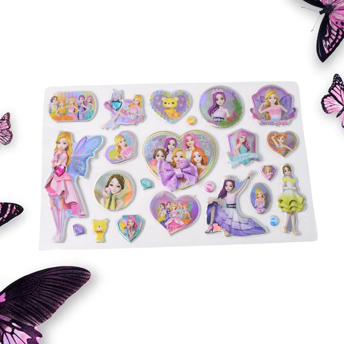Multipurpose Adhesive 3D Stickers (1 Sheet / Mix Design) - Image 4