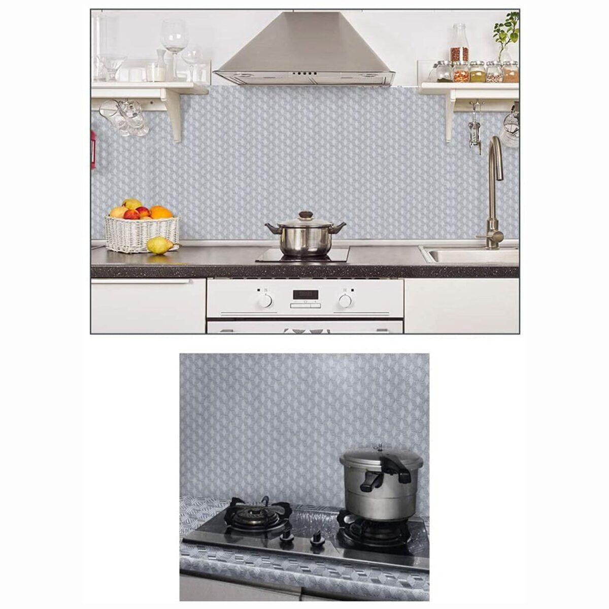 2 Meter Aluminium Foil Sticker used in all kitchen purposes to prevent oily and greasy stains of food while cooking. - Image 8