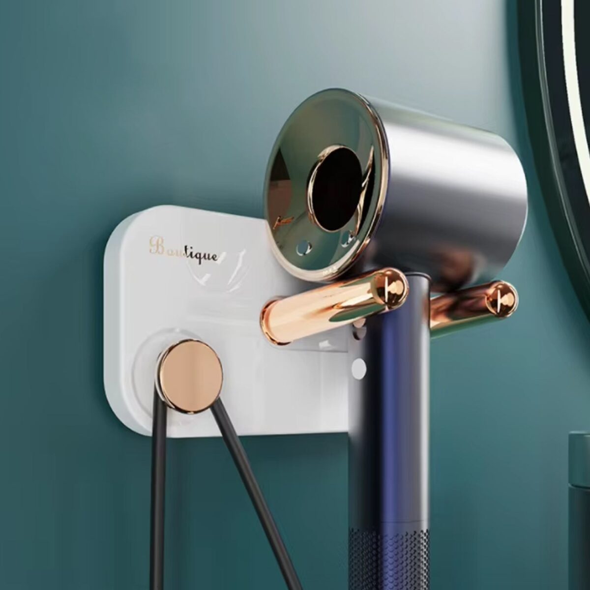 Hair Dryer Wall Mount, Self Adhesive Hair Dryer Holder (1 Pc) - Image 6