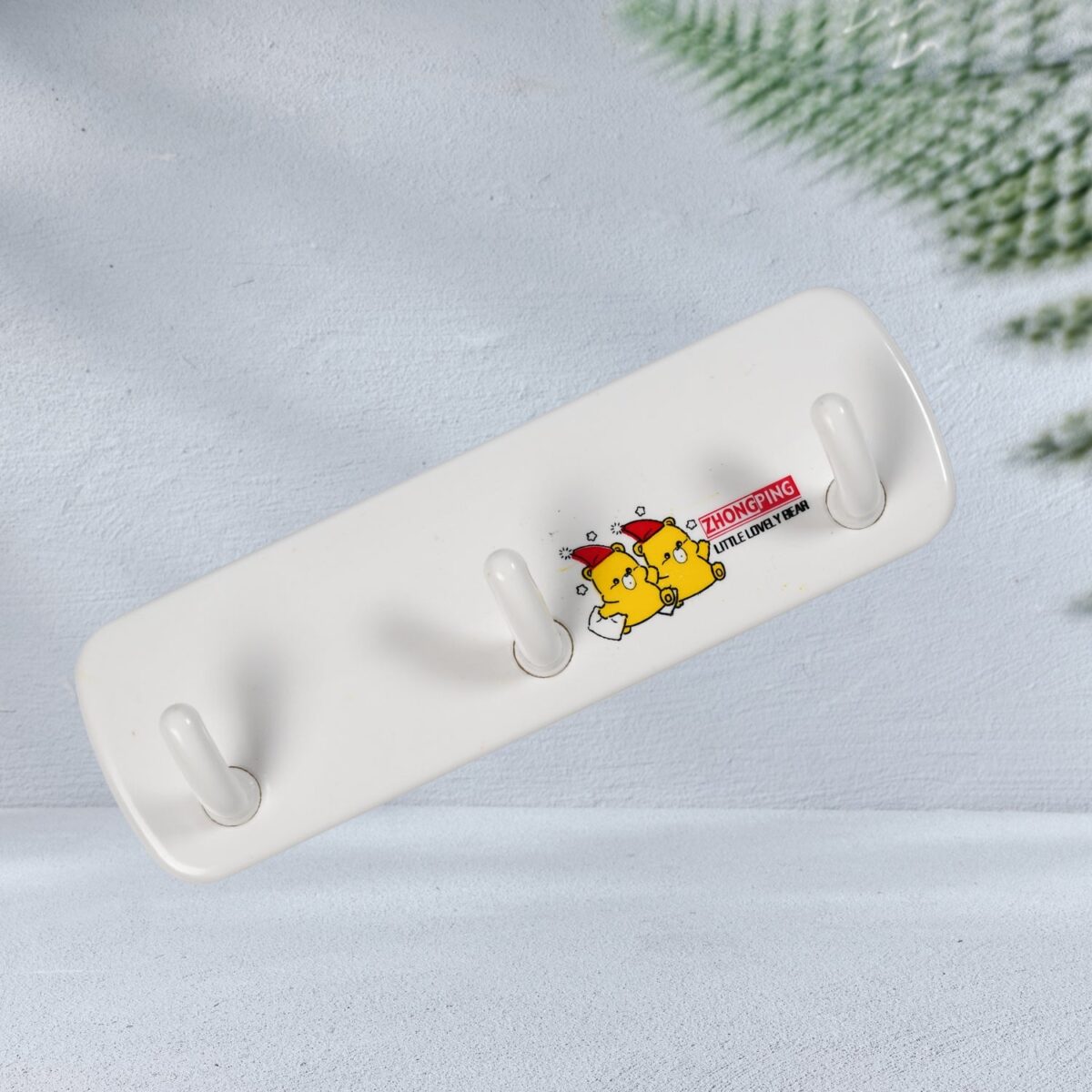 3 Pin Plastic Cloth hanger, Wall Door Hooks Rail for Hanging Clothes. - Image 6