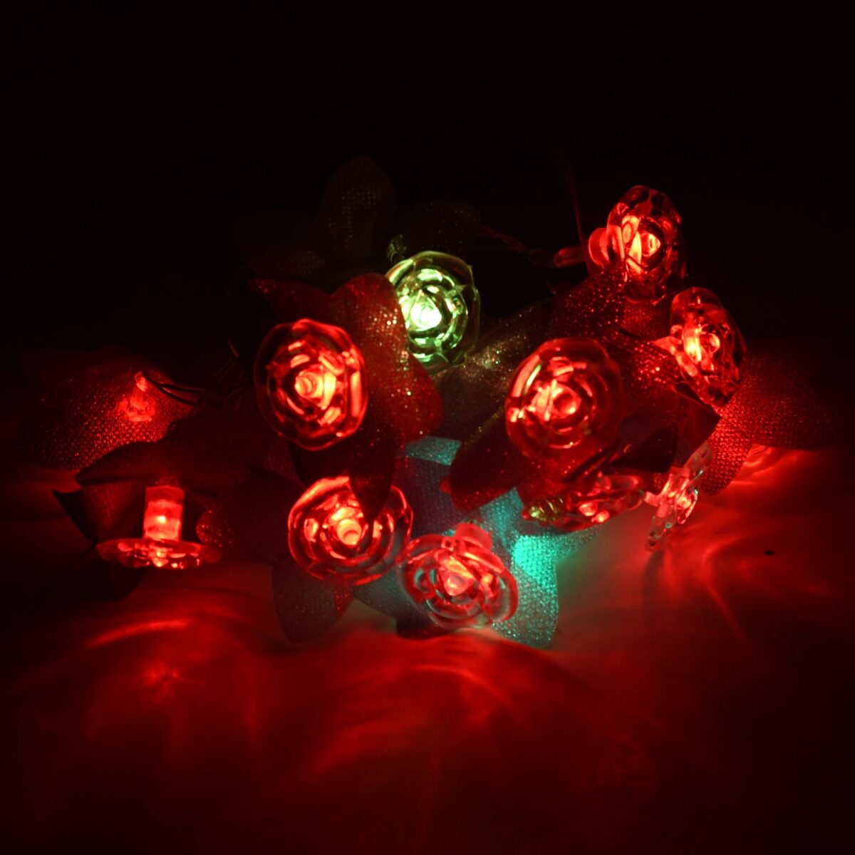 4Mtr Flower Design Home Decoration Electrical Series Light Home Decoration Diwali & Wedding LED Christmas String Light Indoor and Outdoor Light ,Festival Decoration Led String Light, Multi-Color Light (16L 4Mtr) - Image 1