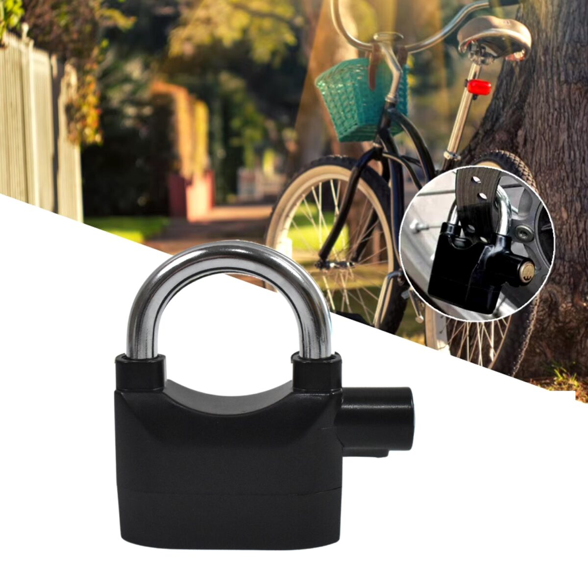 Plastic Body Waterproof Siren Alarm Smart Alarm Lock & 3 Keys (1 Set) - Image 6