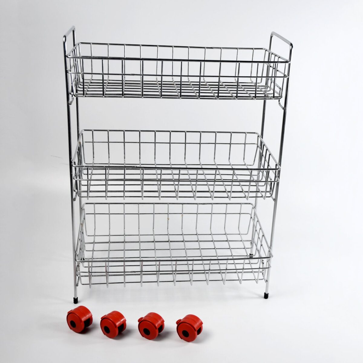 3-Tier Stainless Steel Kitchen Trolley , Fruit & Vegetable Rack - Image 5