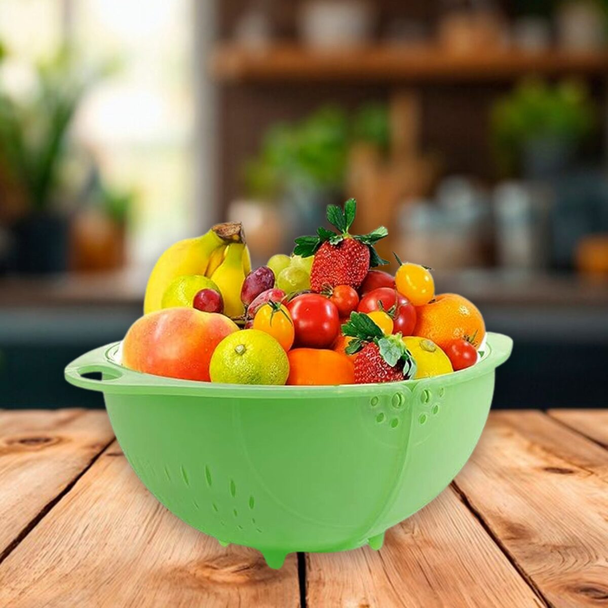 Apex Smart Basket 3in1 Multiuse Fruit And Vegetable Bowl  (1 Pc / Mix Color) - Image 6