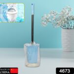 Premium Toilet Plastic Brush with Holder Stand Western and Indian Toilet Bathroom Cleaning - Image 2