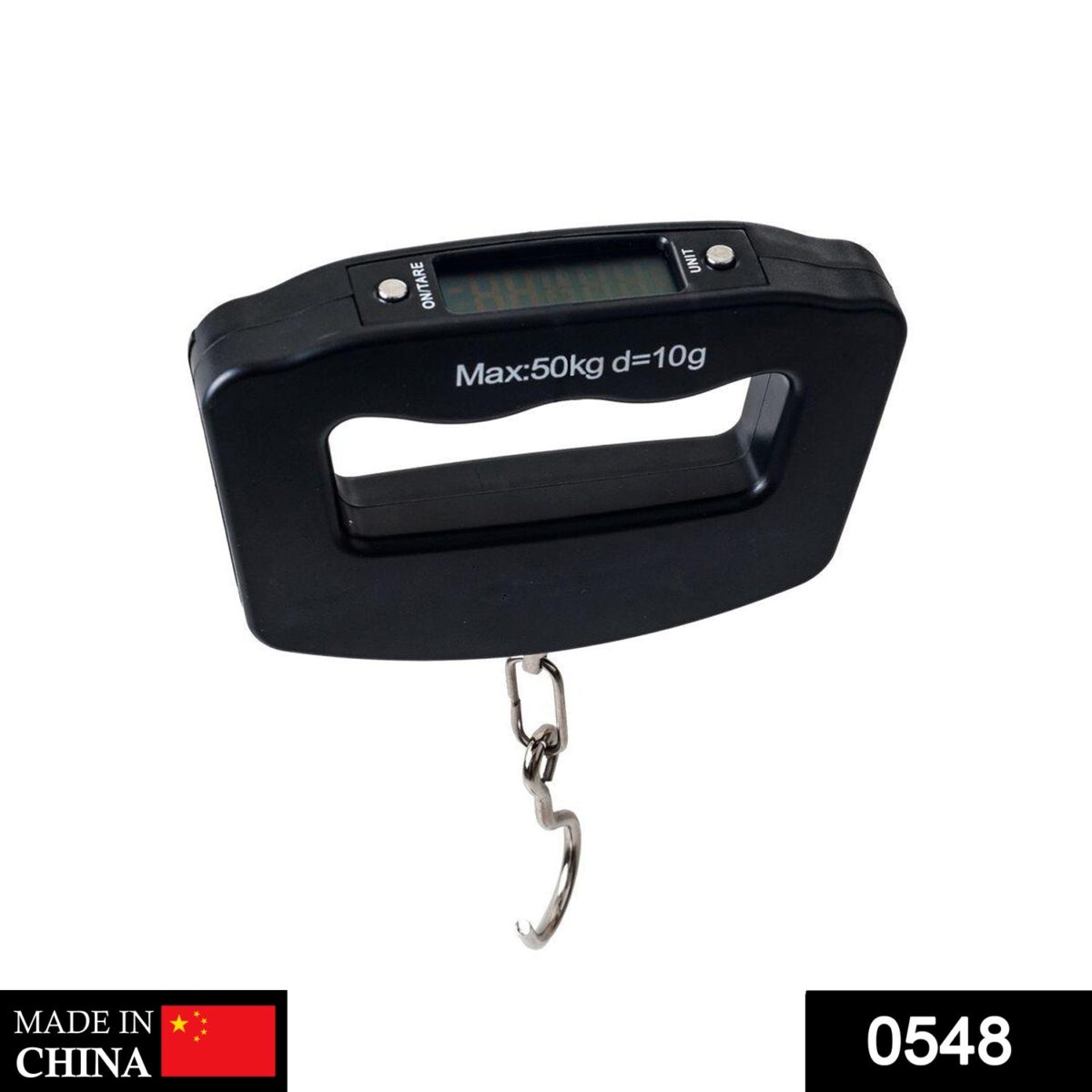 Black Digital Portable Luggage Scale with LCD Backlight (50 kg) - Image 2