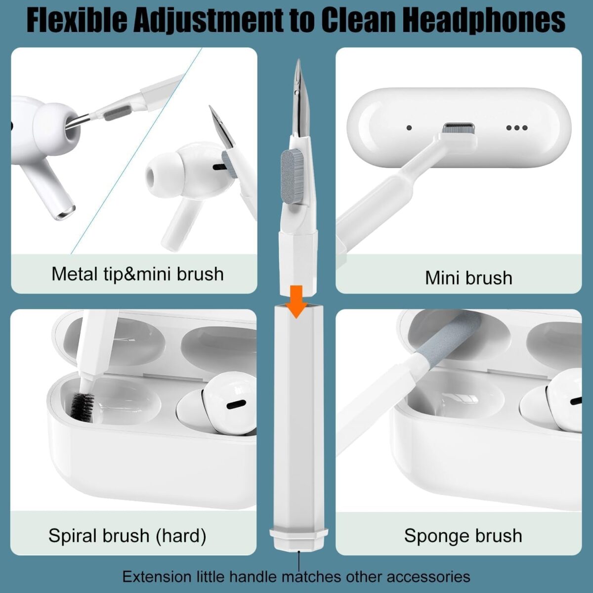 20-in-1 Keyboard Cleaner Kit Ã¢â‚¬â€œ Electronic Cleaning Brush, Spray & Tools for Laptop, Phone, Camera & More - Image 8