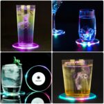 Colorful LED Cocktail Coaster, Round Ultra-Thin LED Drink Coaster (1 Pc) - Image 4