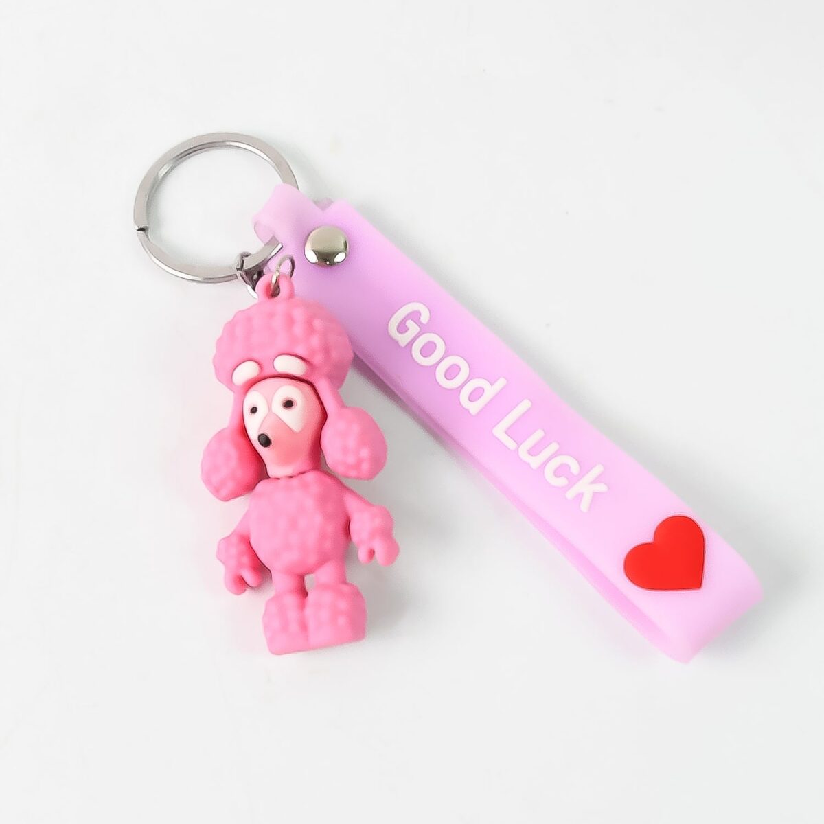 Cute Cartoon Silicone 3D Key Chain with Metal Hook & Strap (Pack of 1) - Image 1