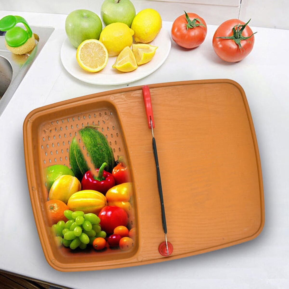 Cut & Wash Box & Tray Ã¢â‚¬â€œ Versatile Kitchen Tool for Fruits & Vegetables - Image 8