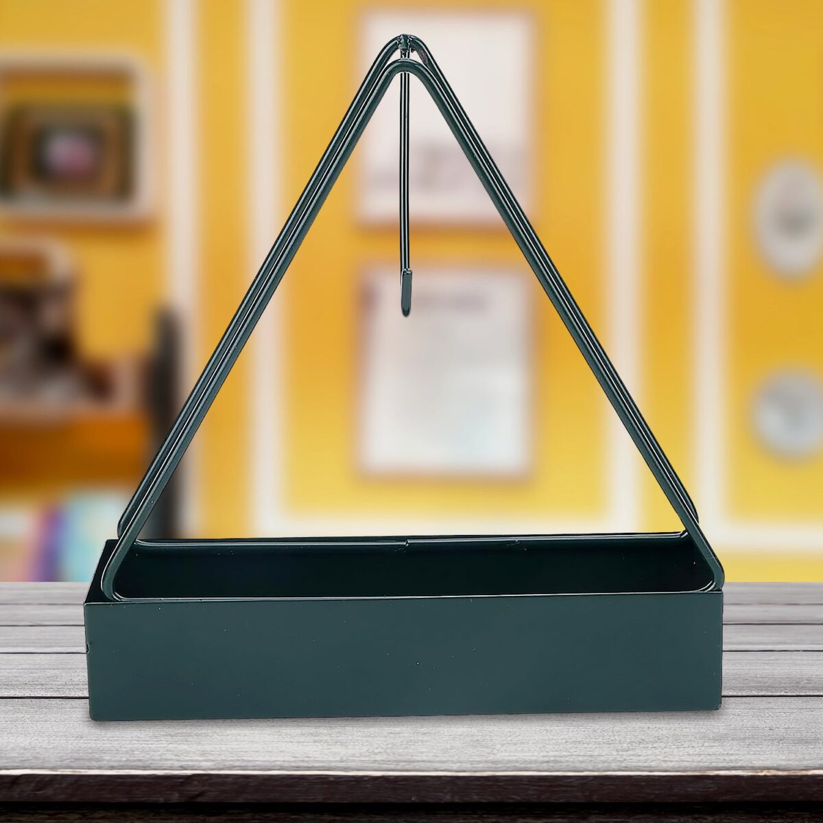 Triangular Iron Mosquito Coil Holder â€“ Stylish Outdoor Incense Holder - Image 1