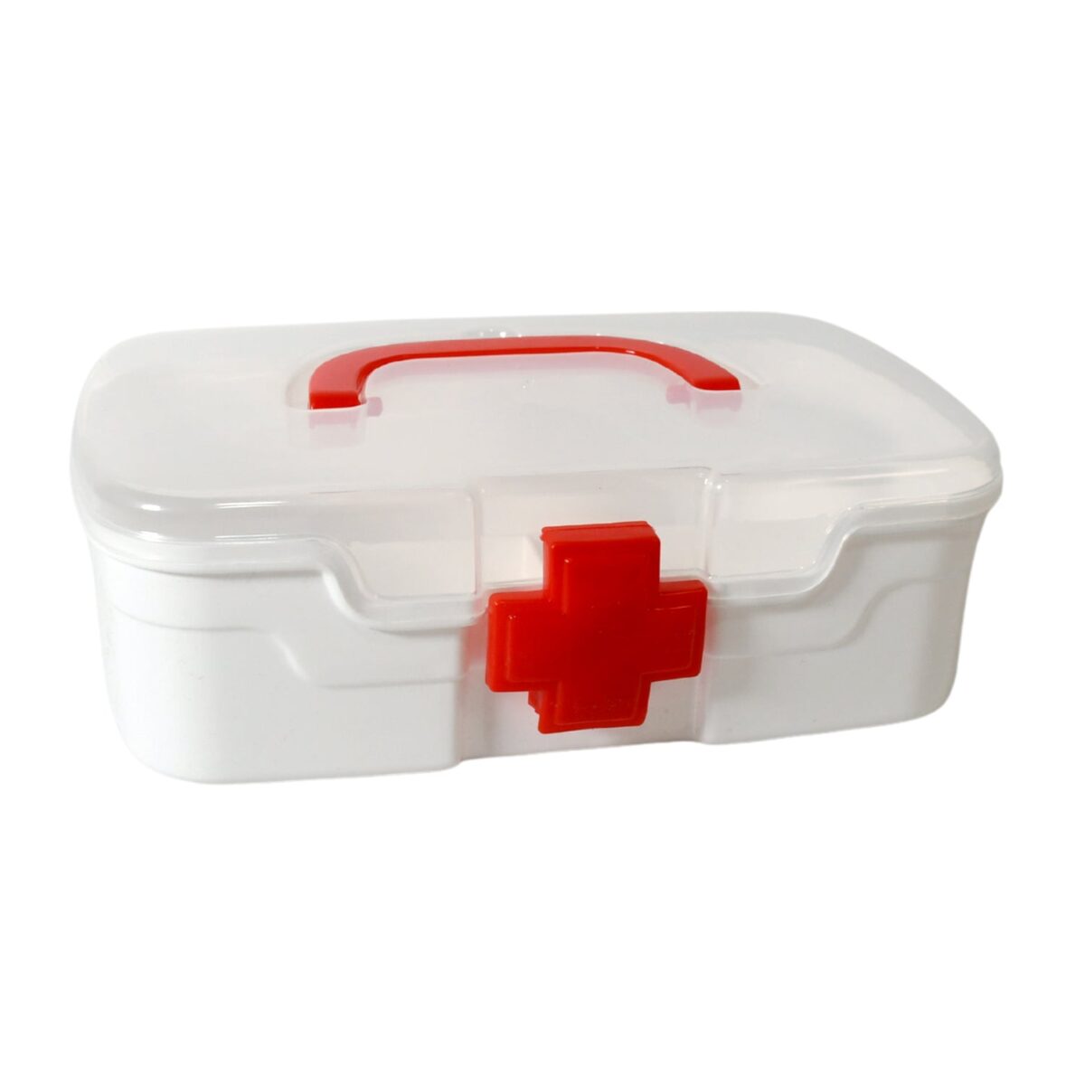 Medical Box, 1 Piece, Indoor Outdoor Medical Utility, Medicine Storage Box, Detachable Tray Medical Box Multi Purpose Regular Medicine, First Aid Box with Handle & Transparent Lid - Image 4